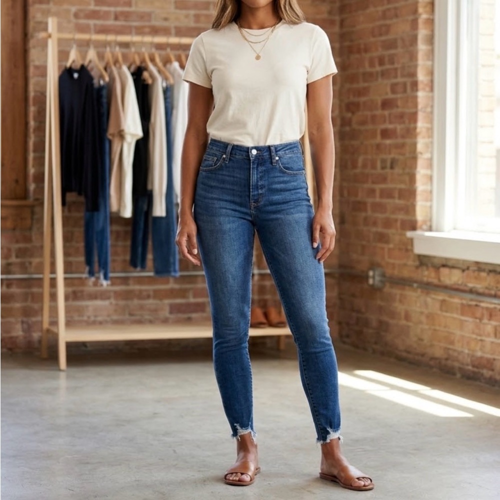 Good American Indigo High-Rise Skinny Jeans